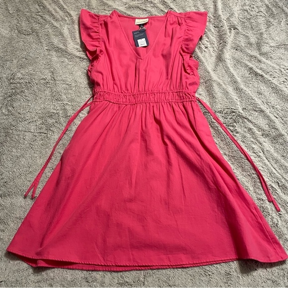Pink Ruffle Sleeve Dress - Picture 7 of 8